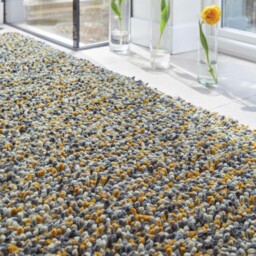 Rocks Shaggy Wool Rug Ochre - thumbnail 3