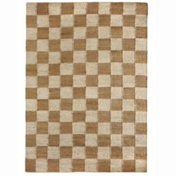 Checkerboard Jute Natural Rug