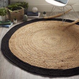 Jute Border Rug Black - thumbnail 5