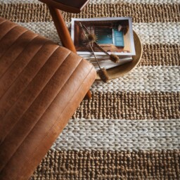Bondi Jute Stripe Cream/Natural Rug - thumbnail 3