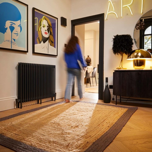 Jute Border Rug Grey - image 1