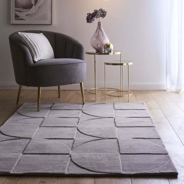 Penny Rug Grey Mauve - image 1