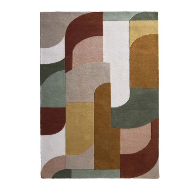 Retro Deco Rug Tan - image 1