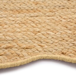 Jute Scalloped Edge Rug Yellow - thumbnail 4