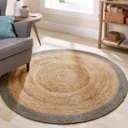 Jute Border Rug Sage Green - thumbnail 3
