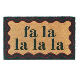 Christmas Fa La La La La Coir Doormat - thumbnail 1