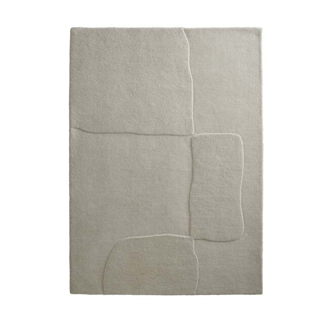 Sculptured Wool Rug Boulder Cream - image 1