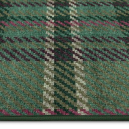 Isla Plaid Emerald Eco-Washable Rug - thumbnail 5