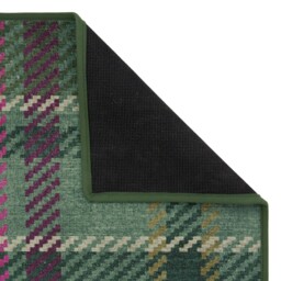 Isla Plaid Emerald Eco-Washable Rug - thumbnail 5