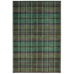 Isla Plaid Emerald Eco-Washable Rug - thumbnail 2