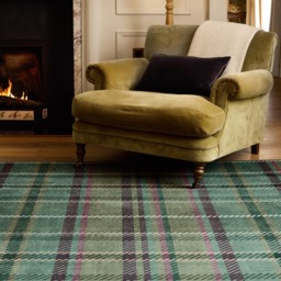 Isla Plaid Emerald Eco-Washable Rug