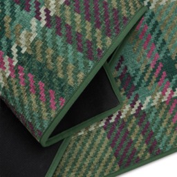 Isla Plaid Emerald Eco-Washable Rug - thumbnail 3