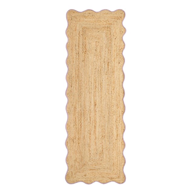Jute Scalloped Edge Runner Lilac - image 1