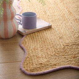 Jute Scalloped Edge Runner Lilac - thumbnail 3