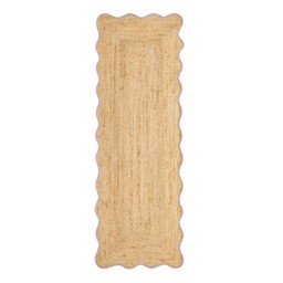 Jute Scalloped Edge Runner Lilac - thumbnail 1