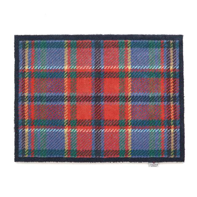 Tartan Red/Blue Washable Doormat - image 1