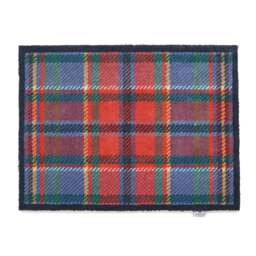 Tartan Red/Blue Washable Doormat