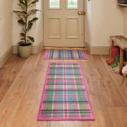 Tartan Pink/Green Charity Doormat