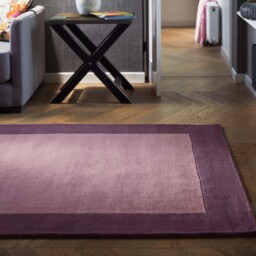 Borders Wool Rug Mauve - thumbnail 3