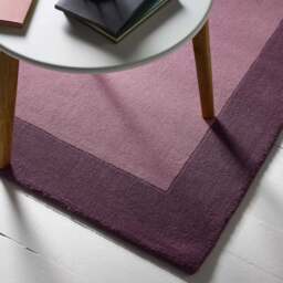 Borders Wool Rug Mauve - thumbnail 4