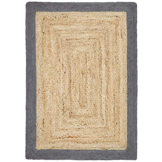 Jute Border Rug Grey - image 1