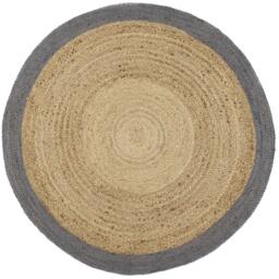 Jute Border Rug Grey - thumbnail 2