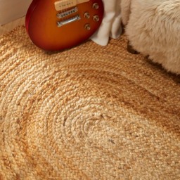 Jute Extra Rug Plain Oval - thumbnail 3