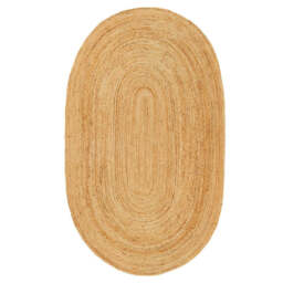 Jute Extra Rug Plain Oval