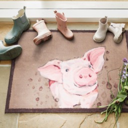 Farmyard Pig Washable Doormat