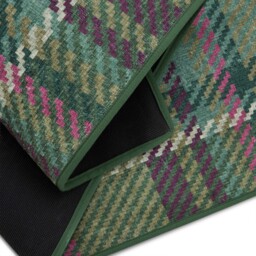 Isla Plaid Emerald Eco-Washable Rug - thumbnail 4
