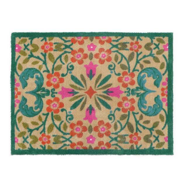 Folk Floral Washable Doormat - image 1
