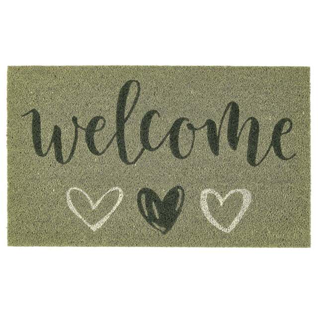 Welcome Sage Coir Doormat - image 1