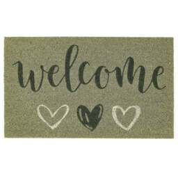 Welcome Sage Coir Doormat