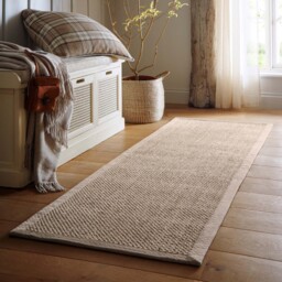 Sisal Light Beige with Sand Border Runner - thumbnail 1
