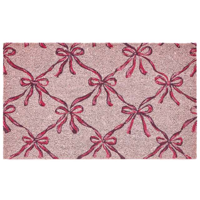 Blush Bows Coir Doormat - image 1