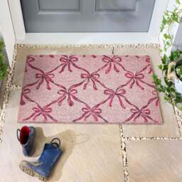 Blush Bows Coir Doormat