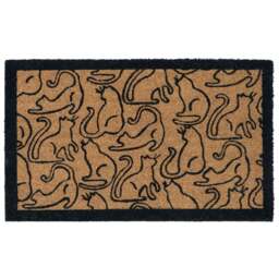 Outline Cats Coir Doormat