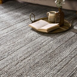 Chunky Knit Rug Grey/Natural - thumbnail 4