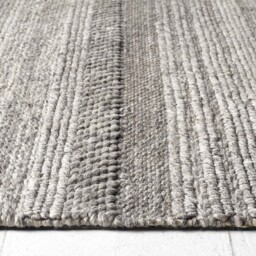 Chunky Knit Rug Grey/Natural - thumbnail 3