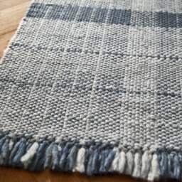 Highland Check Rug Navy - thumbnail 4
