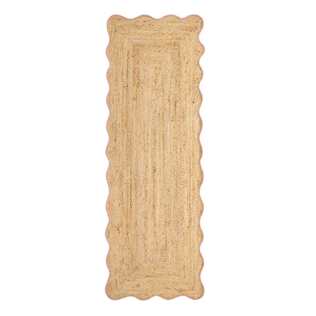 Jute Scalloped Edge Runner Peach - image 1
