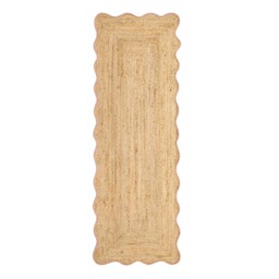 Jute Scalloped Edge Runner Peach