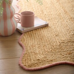 Jute Scalloped Edge Runner Peach - thumbnail 3