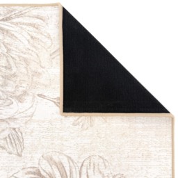 Muted Floral Beige Eco-Washable Rug - thumbnail 5