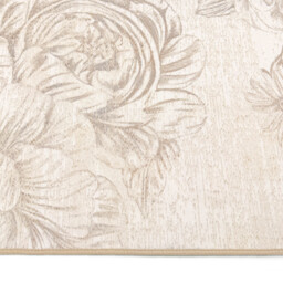 Muted Floral Beige Eco-Washable Rug - thumbnail 4
