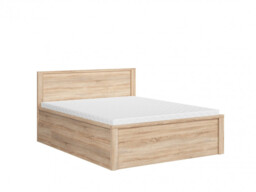 Modern King Size Bed Frame in Somona Oak with Solid Wood Bed Slats, 2 Underbed drawers storage - Kaspian - thumbnail 2