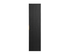 Bathroom Furniture Set 800mm Countertop Vanity Unit and Tallboy Ribbed Black Wall Floating Cabinets - Adel - thumbnail 4