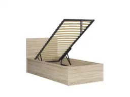 Single Bed with Storage Ottoman Euro Frame Gas Lift Up Modern Sonoma Oak Finish - Tetrix - thumbnail 2