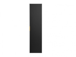 Bathroom 800mm Vanity Set Ribbed Textured Black Modern Two Wall Hung Floating Cabinets - Adel - thumbnail 4