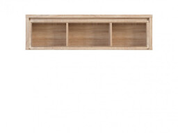 Modern Wall Glass Cabinet Display Unit Storage Shelf Sonoma Oak - Kaspian - thumbnail 4